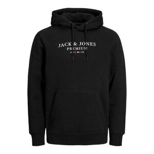Jack And Jones Mens Bluarchie Logo Long-Sleeved Hoodie / Black
